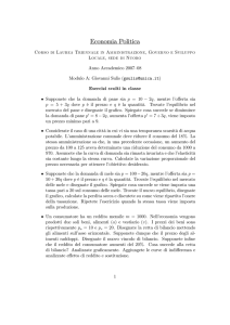 Esercizi svolti in classe