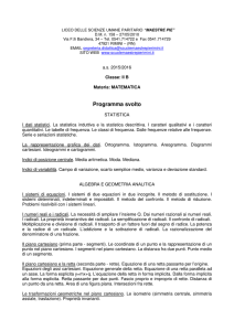 Programma svolto - Scuole Maestre Pie Rimini