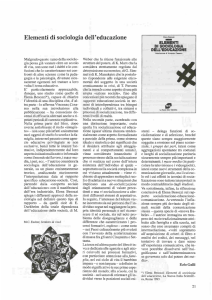 Elementi di sociologia dell` educazione