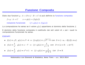 Funzione composta e inversa - Dipartimento di Matematica