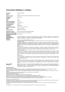 Patologia generale - Area Corsi di Studio della Seconda Università
