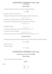 MATEMATICA GENERALE (AK) -Base MATEMATICA GENERALE