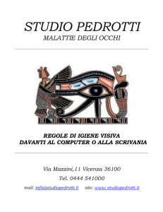 Regole d`igiene visiva