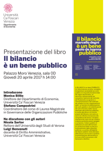 Il bilancio è un bene pubblico