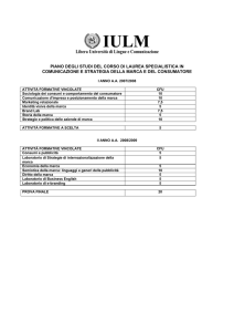 piano degli studi del corso di laurea specialistica in comunicazione