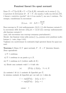 Funzioni lineari fra spazi normati
