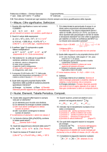 1 • Misure, Cifre significative, Definizioni 2 • Nuclei