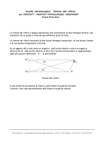 Acuità stereoscopica. Visione del rilievo