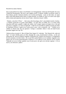 Ricordi di un amico fraterno. Non si può parlare di un amico come