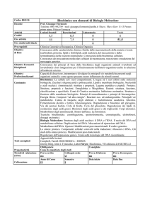 Biochimica con elementi di Biologia Molecolare 5,5 0,5 0 6 44 7,5 0