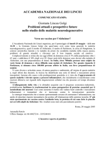 Comunicato Stampa - Accademia Nazionale dei Lincei
