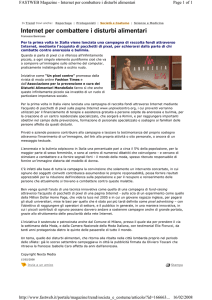 Internet per combattere i disturbi alimentari