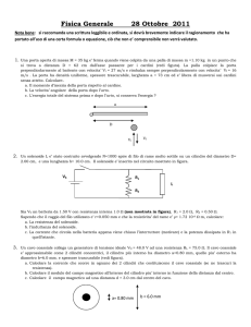 Fisica Generale 28 Ottobre 2011
