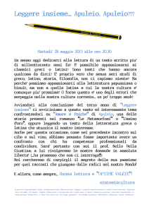 Leggere insieme... Apuleio. Apuleio???