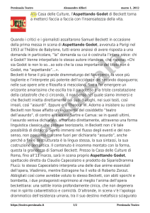 Aspettando Godot - Persinsala Teatro