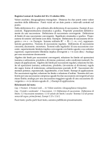 Registro Lezioni di Analisi del 10 e 11 ottobre 2016. Valore assoluto