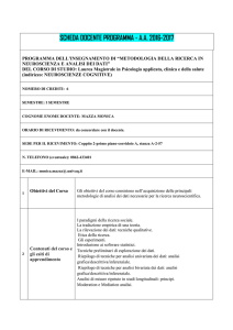 Metodologie della Ricerca in Neuroscienze e Analisi Dati