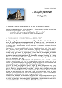 Verbale 10 Maggio 2012 - Parrocchia San Paolo Biella