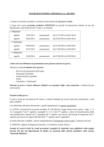 ESAME DI ECONOMIA AZIENDALE A.A. 2013/2014 L`esame di