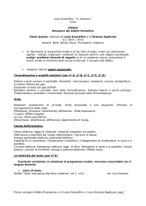 Fisica, recupero Debito Formativo, cl. 4 Liceo Scientifico e Liceo