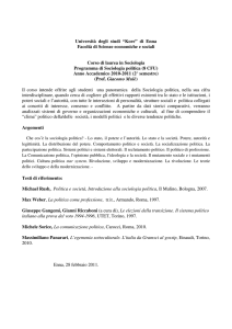 Sociologia politica - Università Kore di ENNA