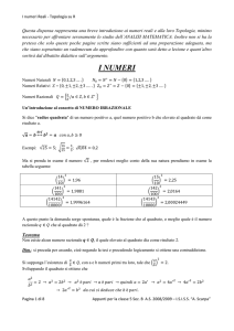I numeri reali