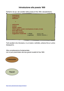 Introduzione alla poesia `900