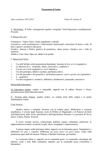Anno scolastico 2007/2008 Programma di Latino