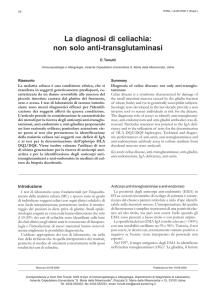 La diagnosi di celiachia: non solo anti-transglutaminasi