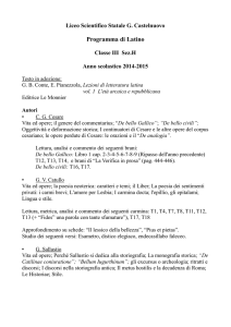 Programma di Latino - Liceo Scientifico Guido Castelnuovo