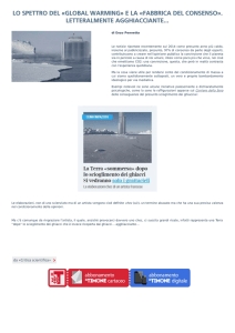 lo spettro del «global warming» e la «fabbrica del