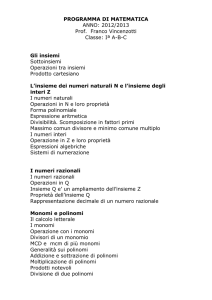 programma di algebra - Scuola Italiana Madrid