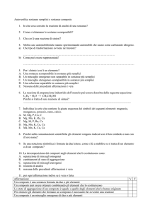 Autoverifica sostanze semplici e sostanze composte 1. In che cosa
