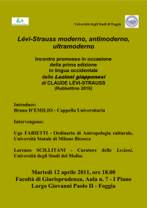 Lévi-Strauss moderno, antimoderno, ultramoderno