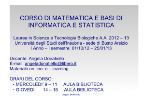 corso di matematica e basi di informatica e statistica
