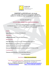13 Giugn 2017 Cultura Diritto Economia