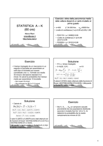 STATISTICA A STATISTICA A – K (60 ore)