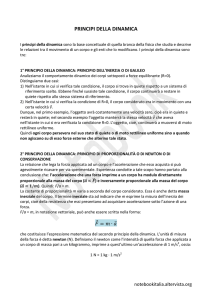 Principi della dinamica - Notebook Italia
