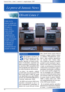 Le prove di Jurassic News Olivetti Linea 1