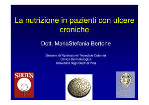 La nutrizione in pazienti con ulcere croniche - Area