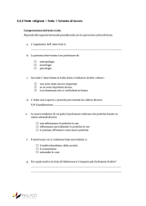 5.2.2 Feste religiose – Testo 1 Scheda di lavoro