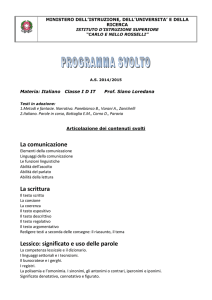 Italiano - prof.ssa Siano