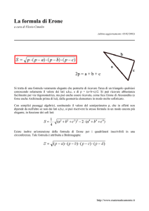 La formula di Erone