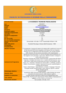 Fondamenti di psico-fisiologia