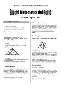 Circolo Matematici “Leonardo Fibonacci “ Finale 18 – Aprile