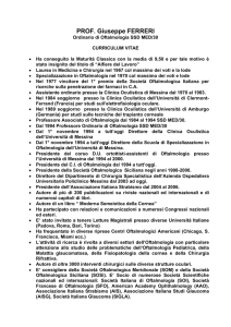 Breve Curriculum Vitae - Facoltà di Medicina e Chirurgia di Messina