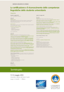 XVII Seminario AICLU - Servizio Linguistico Selda