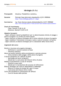 Idrologia (8 cfu) - idrologia@polito