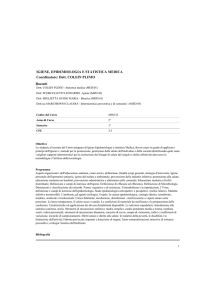 Docenti IGIENE, EPIDEMIOLOGIA E STATISTICA MEDICA