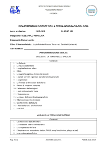 DIPARTIMENTO DI SCIENZE DELLA TERRA-GEOGRAFIA